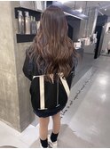 ハイライトカラーミルクティーベージュレイヤーカット
