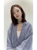 韓国ミディアムレイヤースタイル