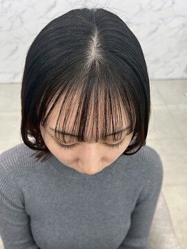 ビフォーアフターあり/前髪ストレート/髪質改善