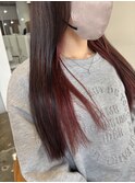 【 YUCCA 】大人可愛い20代30代40代/インナーカラー・レッド