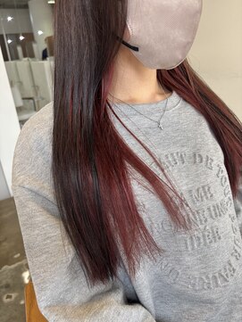 ユッカ 高槻茨木店(YUCCA) 【 YUCCA 】大人可愛い20代30代40代/インナーカラー・レッド