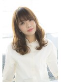 【salon de MiLK 原宿】シースルーバング×セミディ