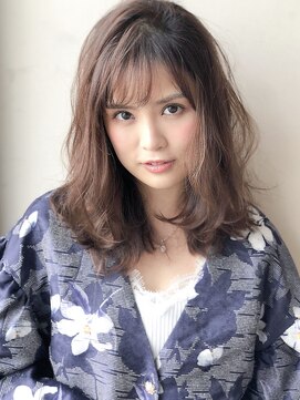 アグ ヘアー ラフェット 上尾店(Agu hair la_fate) 大人かわいい無造作パーマ シースルーバング