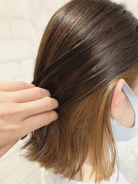 ジーナ 札幌(Zina) 【Zina札幌】フリンジウェーブ前髪大人かわいいココアブラウン