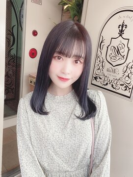 サロンドミルク 原宿(salon de MiLK) 【salon de MiLK 原宿】ミディアムワンカール×バイオレット