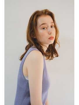 ベンジー 登戸店(benji) 【Agu】艶カラー×オレンジ×ミディアムヘア