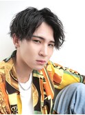センターパートスパイラルパーマ・束感ショートニュアンスパーマ