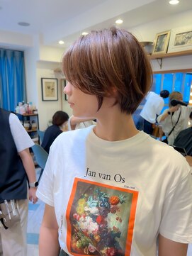 ロンド パルティール 大宮(Lond partir) 石田勇士郎グレュージュカラーボブウルフ黒髪ココアベージュ