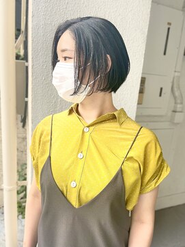 ブランロール 中目黒店(Blanl'or) イメチェンピンクベージュアンブレラカラー前髪クールショート