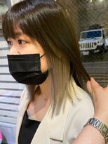 トト 船橋店(toto.)&nbsp;黒髪/グレーベージュ/レイヤーロング/前髪パーマ[西船橋/津田沼]