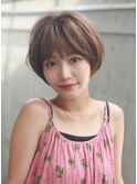 大人可愛い丸み小顔ショートボブ表参道