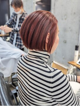 ローハ アゲオ(Lowha -ageo-) グラデーションボブ×ハイライトピンクカラー