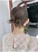 結婚式お呼ばれヘア カチモリヘア ヘアアレンジ ヘアセット