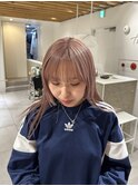 【three.】北浜/淀屋橋/カラー専門店 ピンクベージュ