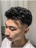 フェードパーマ　オールバック　宮城リョータ風