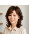 ミセスミディアムレイヤー 20代 30代 40代 50代 60代髪質改善