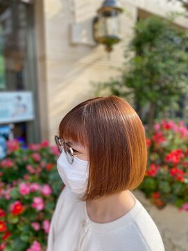 ブリーチ無しカラー／オレンジブラウン