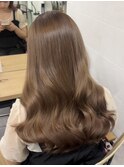 ブリーチなし明るめベージュ×韓国ヘア