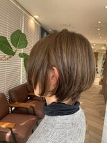 アース 三田南ウッディタウン店(HAIR&MAKE EARTH)&nbsp;大人可愛い小顔ショートボブ前下がりショートハイライト