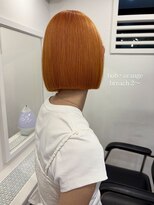 ヴィア 京都烏丸(Via)&nbsp;10代20代30代/切りっぱなしボブ/オレンジヘアー/ハイトーンボブ