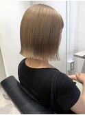 花田/タッセルボブブリーチミルクティーベージュ下北沢レイヤー