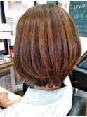 毛先に丸みのある縮毛矯正