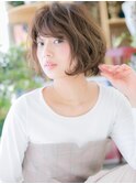 ★ふわくしゅ無造作感★くせ毛風ラフ丸みショート★5!