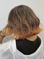 リグフクオカ(L.I.G fukuoka)&nbsp;顔周りレイヤーカット小顔ボブルフ/黒髪地毛風カラー/博多