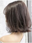 【Zina札幌】フリンジウェーブ前髪大人かわいいココアブラウン