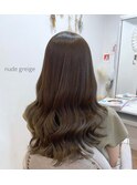 透明感ヌードグレージュ×デザインレイヤー