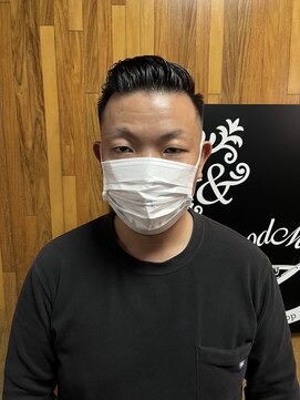 グッドマン バーバーショップ リョクチ(goodman barbar shop RYOKUCHI) バーバー メンズカット ハードパートフェードスタイル