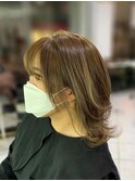 大人ハイライト立体感外国人風エイジングうるツヤ美髪白髪ぼかし