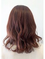 ツムギ ヘアー(tsumugi HAIR) ディープピンクセミロングスタイル