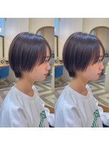 ロンドアベニール 北千住(Lond avenir)&nbsp;マッシュショート　イメチェン　ダークアッシュ