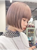ショートボブダブルカラーハイトーンハイライトケアブリーチ韓国
