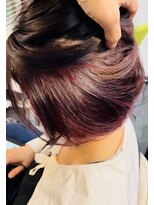 ヘアースタジオ ゴーゴー ヘアー(HAIR STUDIO GOGO HAIR) インナーブリーチなしのワインレッド