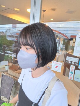 マリーインターナショナル 浦添店(MARIE INTERNATIONAL) ミニボブ黒髪暗髪ブルーブラックグレージュショートボブ