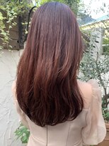 ピークアブー 表参道(PEEK-A-BOO)&nbsp;韓国風レイヤーくびれミディブリーチなしブラウンベージュ前髪