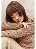 中川 前髪カット顔まわり似合わせ外ハネくびれレイヤーミディ