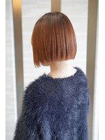 ムゥフ ヘアーアンドアイラッシュ(mouf hair&eyelash)&nbsp;縮毛矯正×ウォームベージュ×ボブ