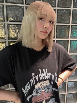 ペレ 梅田(PELE) 前髪/アンブレラカラー/こなれミディ/イメチェン/ウェーブパーマ