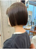 切りっぱなしボブ縮毛矯正ストレートパーマ髪質改善ツヤ髪ヘア