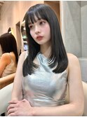 フェミニンロング×韓国縮毛矯正顔周りレイヤーカット[大宮]