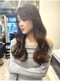 くびれサイドバングレイヤーロング前髪なし20代30代　渋谷表参道