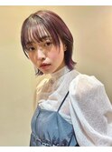 レイヤーボブ10代20代30代ピンクラベンダー