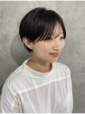 丸みショートシースルーバングくびれショートボブミニボブ