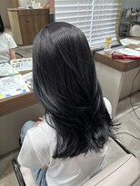 ボタン ハカタ(VOTAN hakata)&nbsp;コリアンブラック/ブルーブラック/艶カラー/レイヤーカット