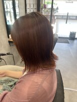 クラン 岡本(Chlan)&nbsp;外ハネ×オレンジブラウンで抜け感ミディ