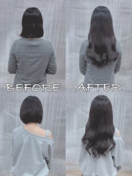 リップ 大阪本店(LIP) 【レミー100%最高級人毛/ロング】シールエクステ60枚+ブリーチ