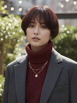 ヘアーメイクパウダー 天王寺寺田町店(Hair make powder)&nbsp;大人可愛い20代30代40代小顔ひし形ショートボブ丸み前下がり